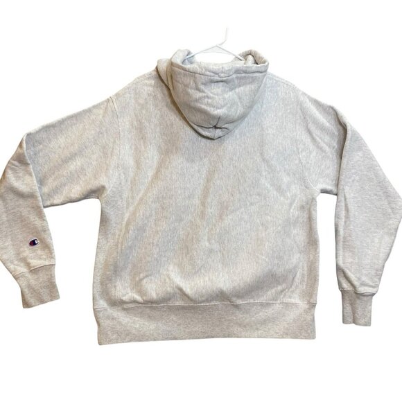 Champion Men's Reverse Weave Hoodie Sweatshirt Old English Logo Silver Gray M - Picture 2 of 10